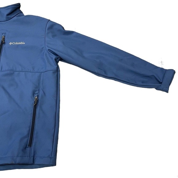 COLUMBIA Mens Ascender Softshell Front Zip Jacket Blue Collegiate Navy X-Large - Picture 4 of 12
